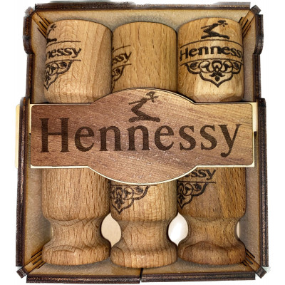 Деревянные рюмки Hennessy