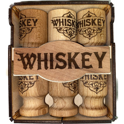 Деревянные рюмки Whiskey