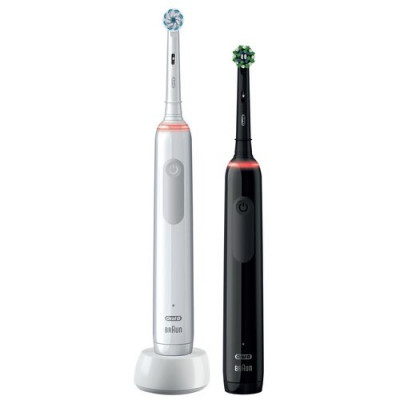 Электрическая зубная щетка Oral-B Oral-B Pro 3 3900 Duo, белый/черный