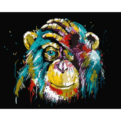 Картина по номерам 40х50 GX 25714 Красочная обезьяна